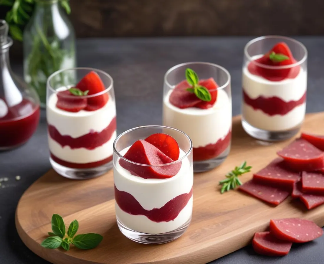 Verrine de mousse de bresaola et mascarpone