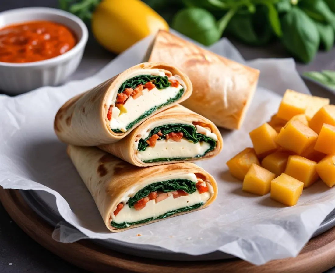 Wrap à la Dinde, Fromage et Épinards