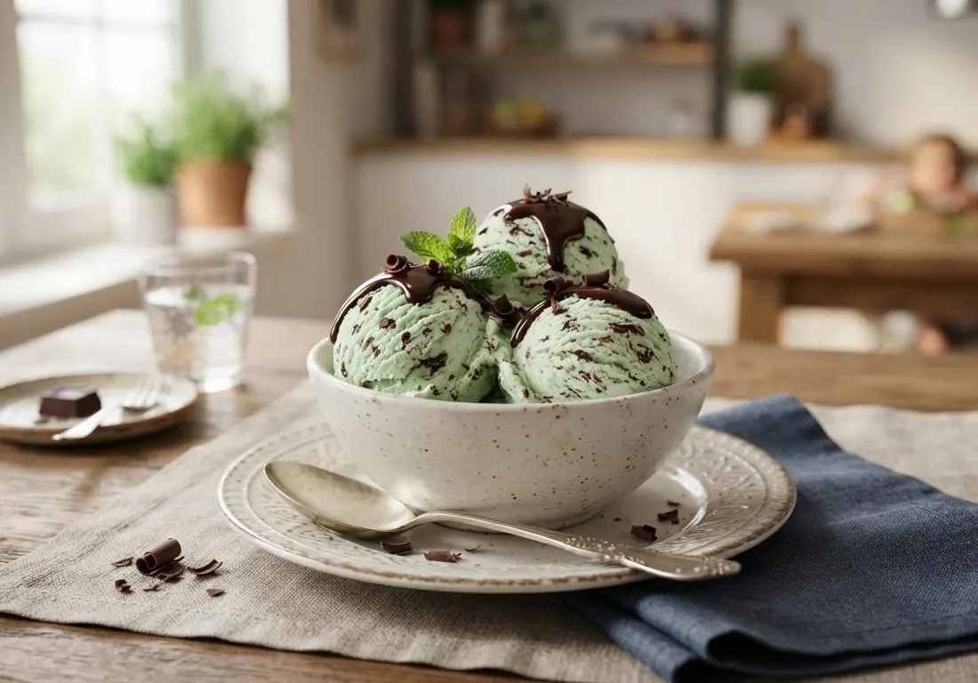 Glace onctueuse Menthe-Chocolat