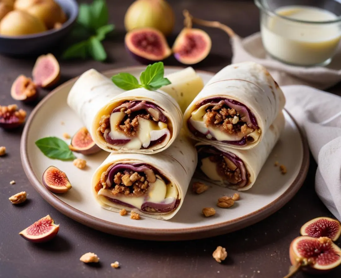 Wrap au Fromage de Brebis, Figues et Noix
