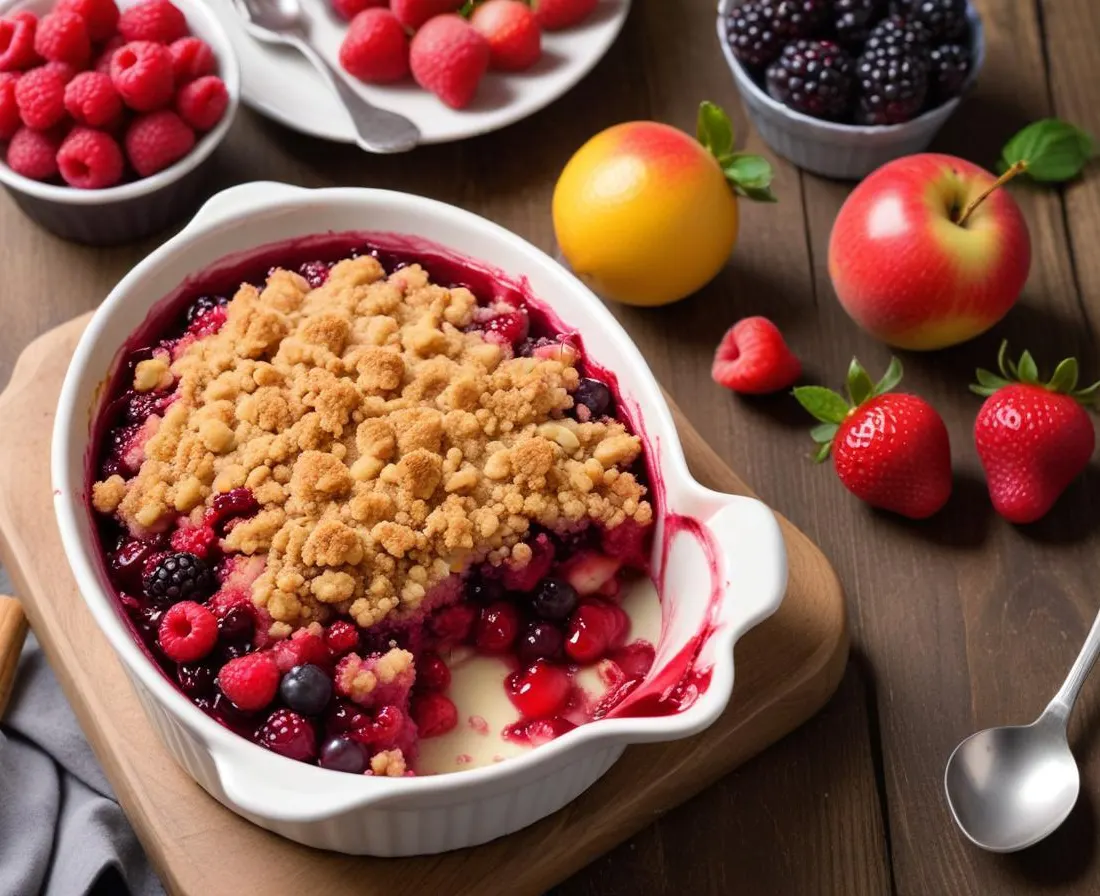 Crumble aux fruits rouges