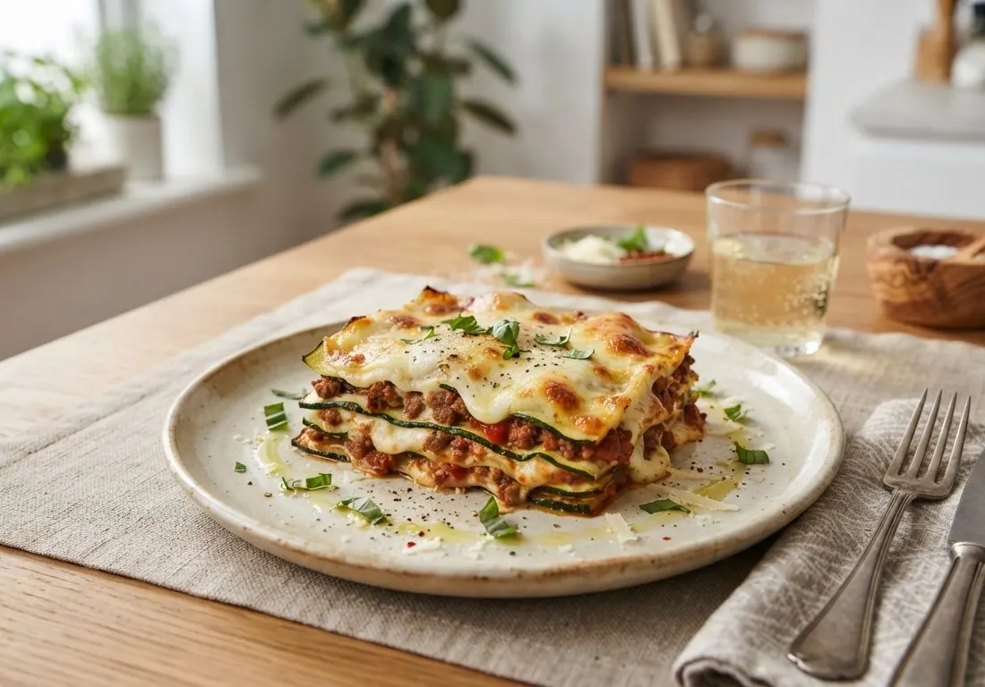 Lasagnes de courgettes aux herbes et ricotta