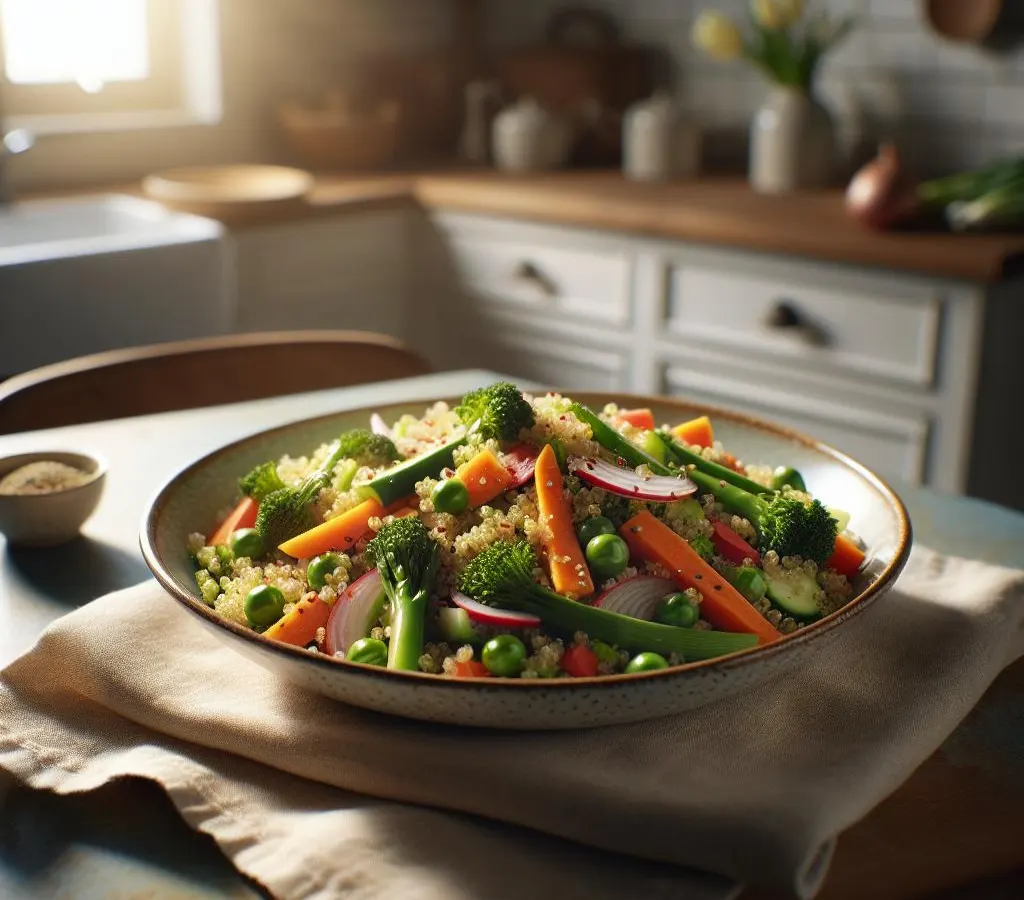 Salade de Quinoa aux Légumes Printaniers