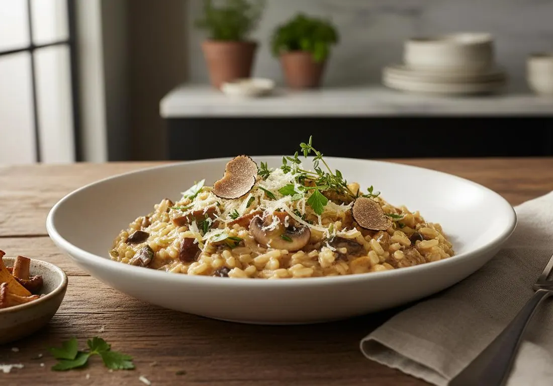 Risotto Crémeux aux Champignons des Bois