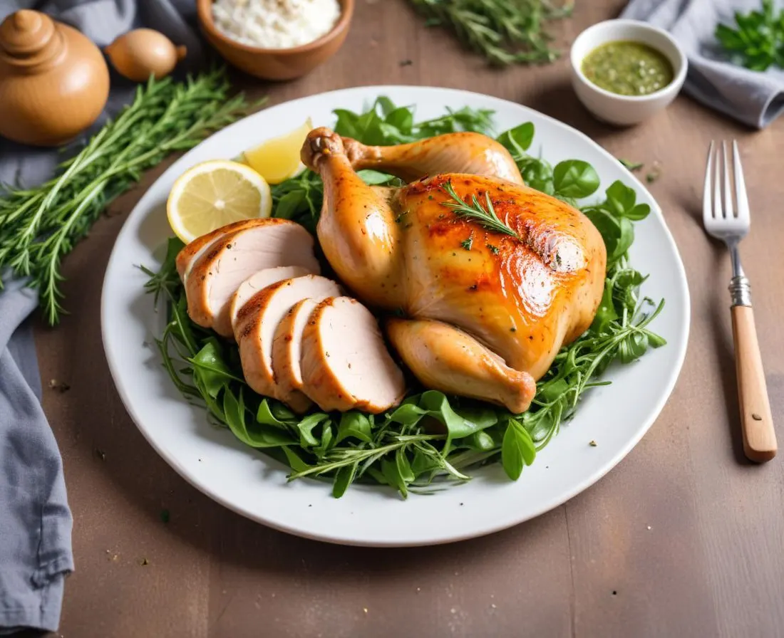 Poulet Rôti aux Herbes de Provence et sa Salade Verte