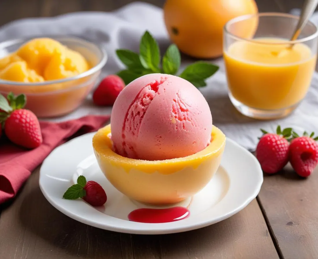 Sorbet maison rafraîchissant