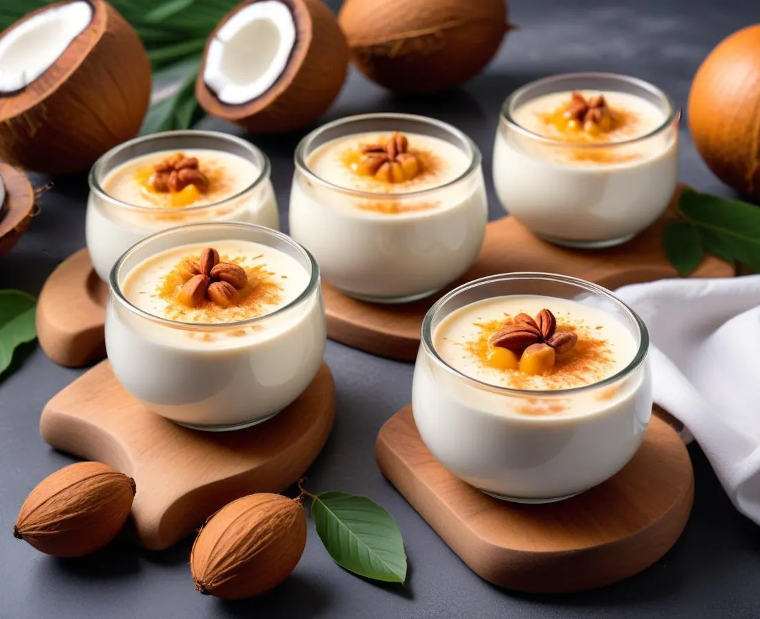 Petits Pots de Crème à la Noix de Coco Exotique