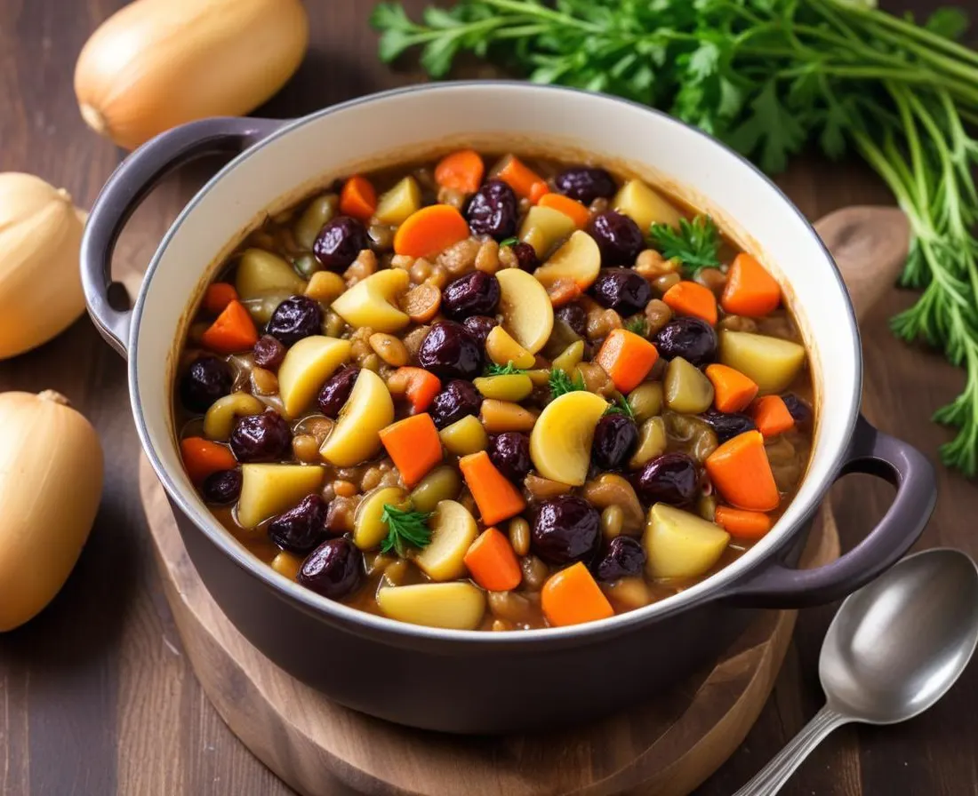 Semoule aux Légumes et Raisins, façon One Pot