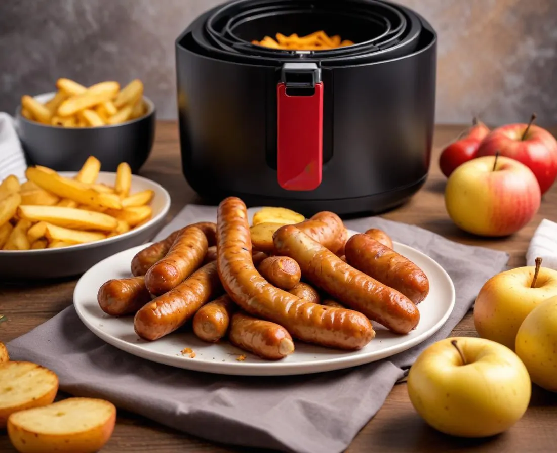 Saucisses de Montbéliard et Pommes de Terre Croustillantes à l'Air Fryer