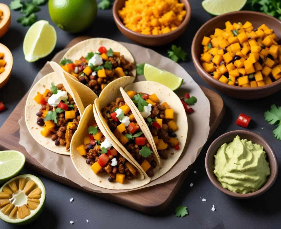 Tacos Végétariens à la Courge Butternut et Épices Mexicaines