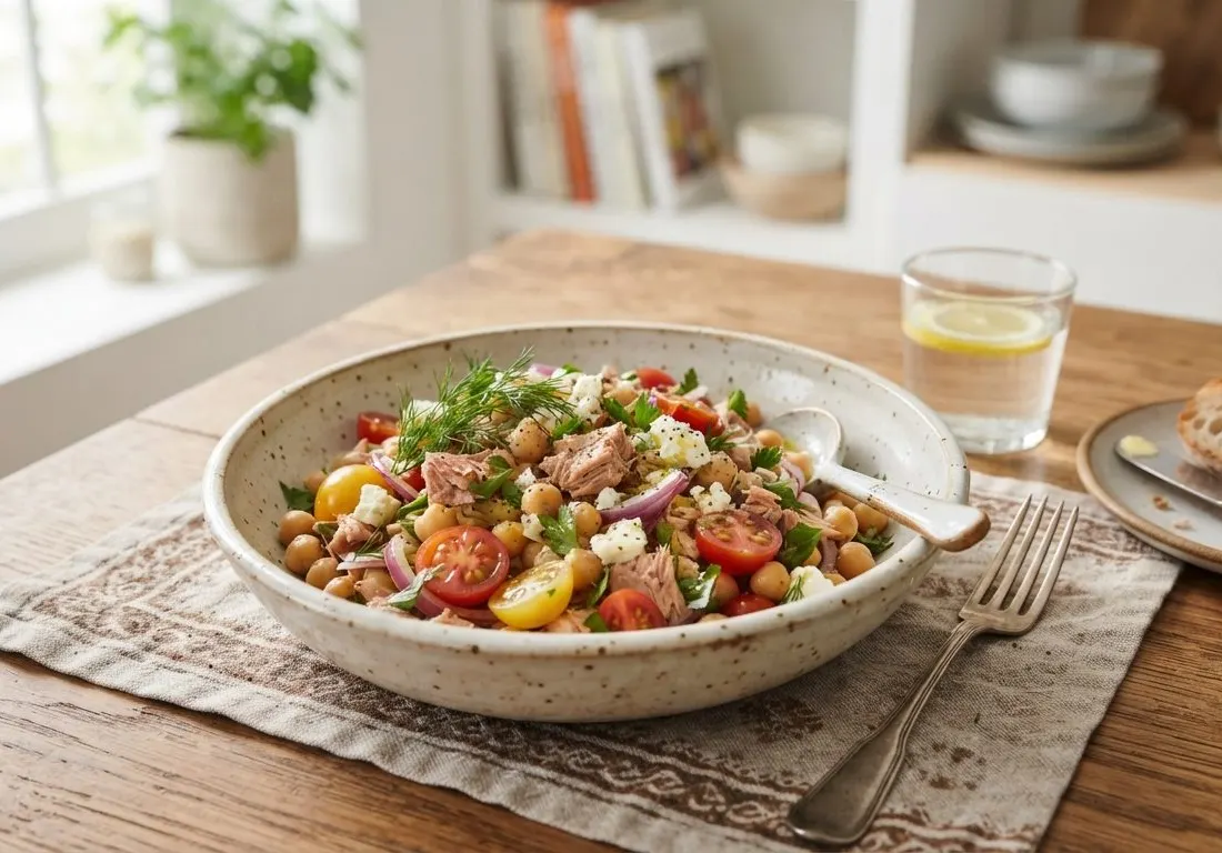 Salade de pois chiches et thon