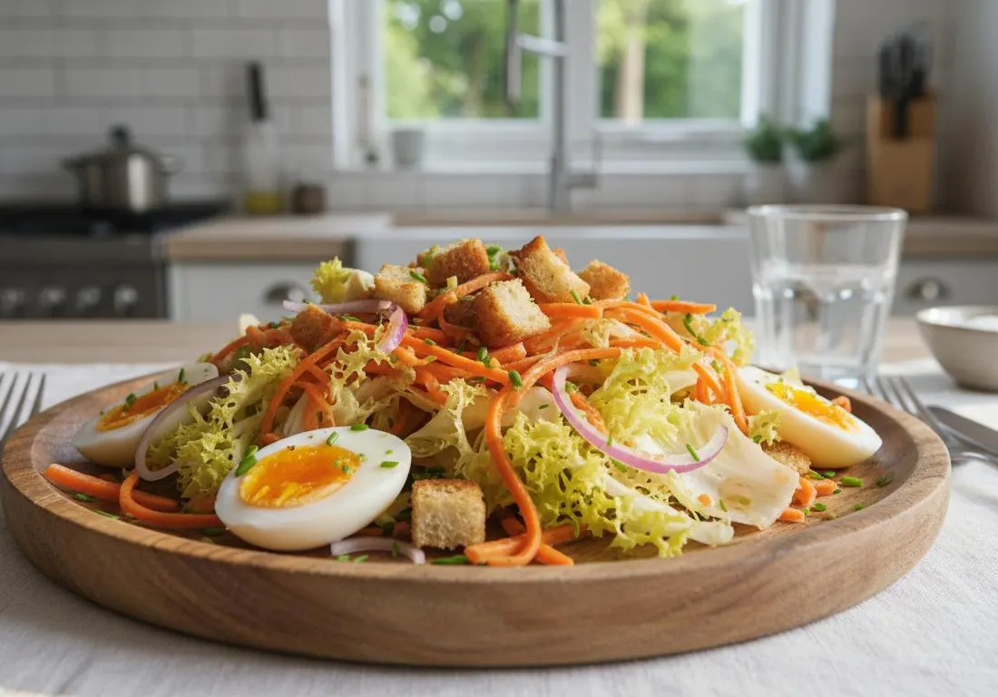 Salade Croquante du Nord aux Carottes, Endives et Œuf Mollet