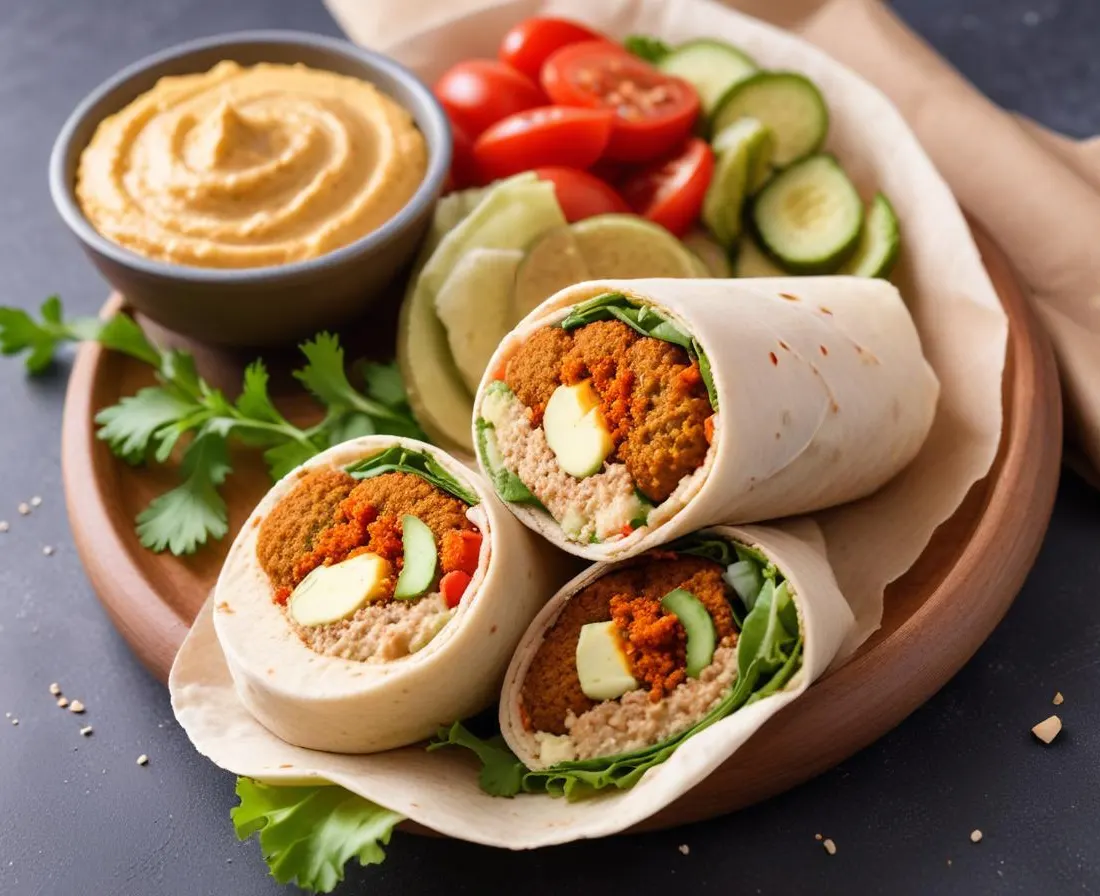 Wrap Gourmand aux Falafels et Houmous