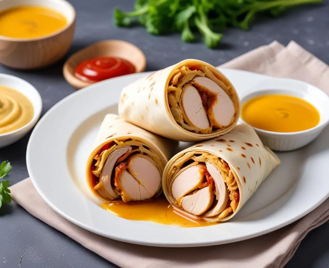 Wrap au Poulet Pané et Sauce Moutarde-Miel