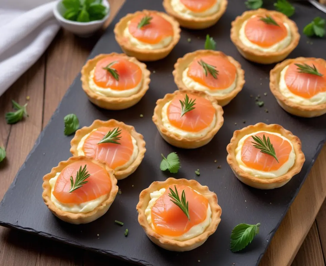 Mini tartelettes au saumon et fromage frais
