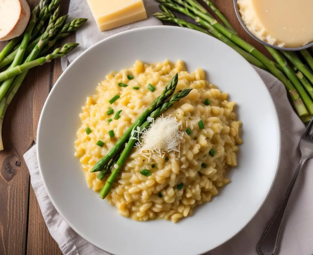 Risotto aux asperges et parmesan