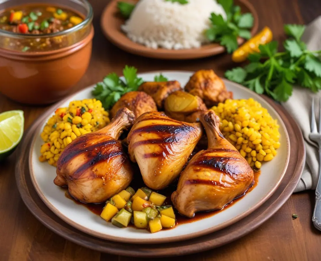Poulet jerk jamaïcain épicé