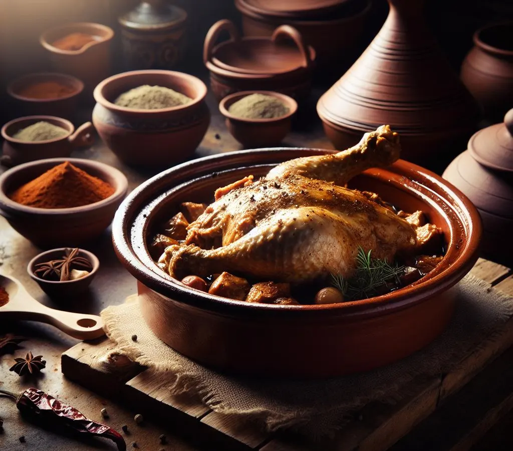Tajine de poulet aux épices