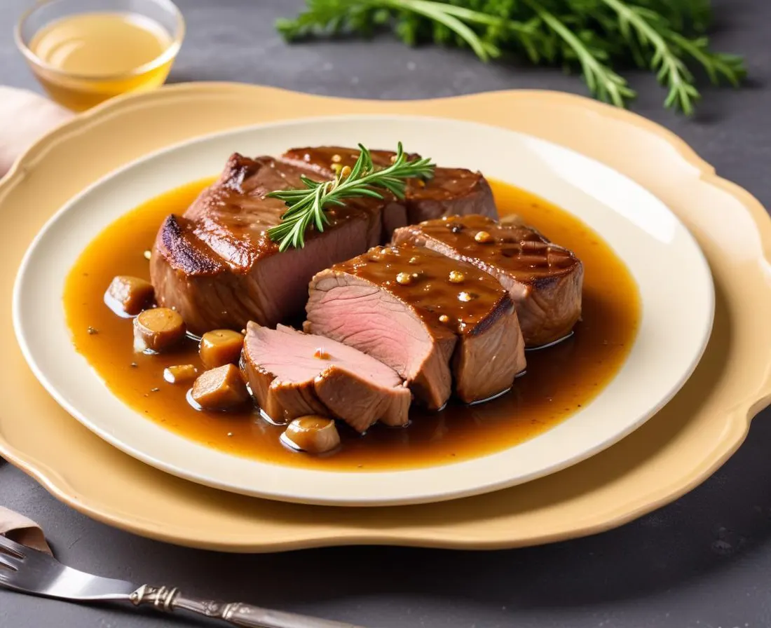 Rôti de Veau au Miel et à la Moutarde