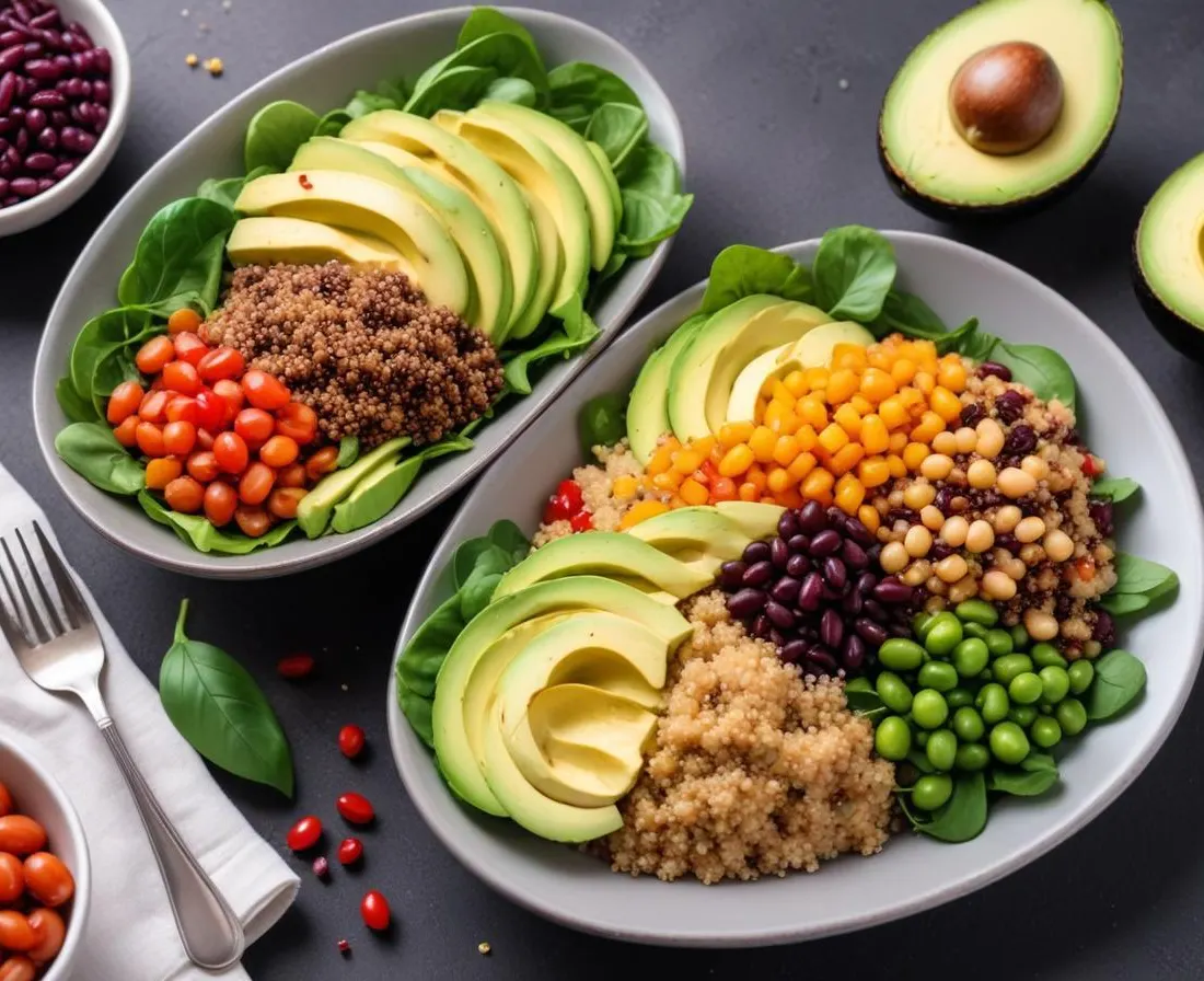 Salade de Quinoa, Avocat, Maïs et Haricots Noirs