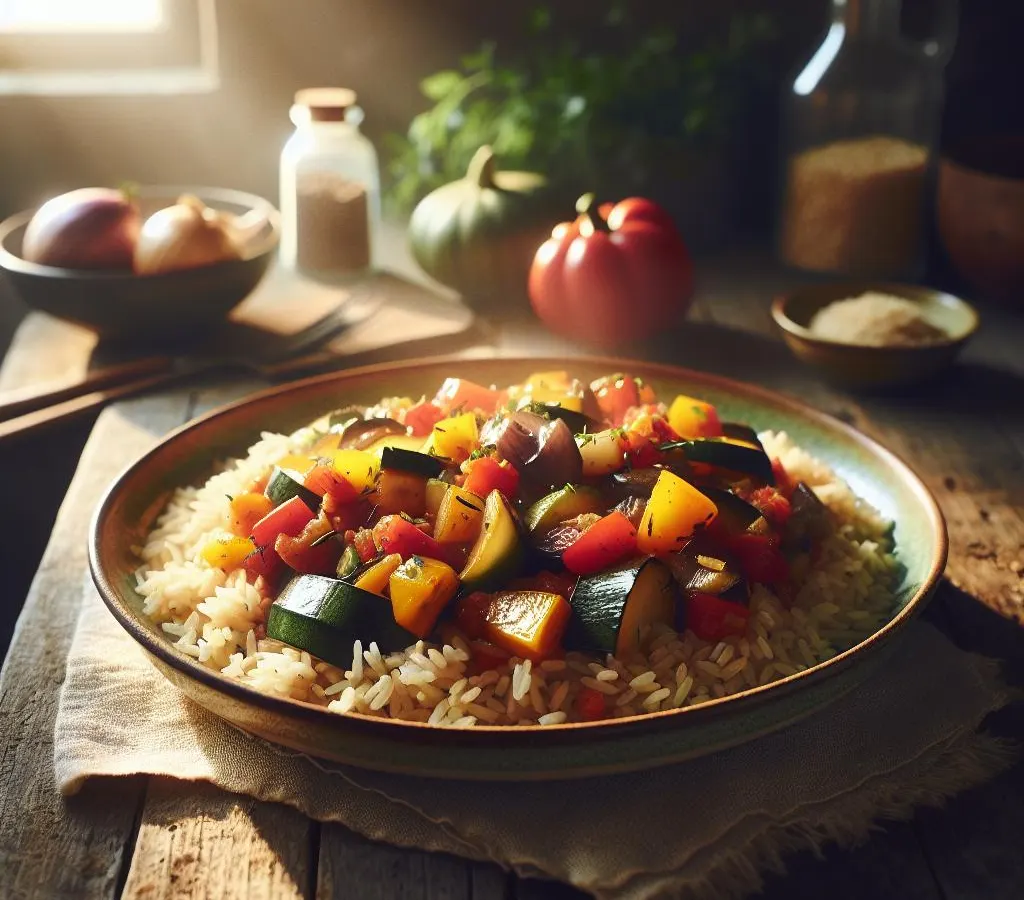 Ratatouille Provençale au Riz Complet