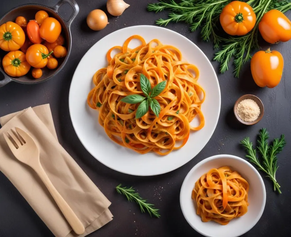 Tagliatelles de carottes marinées