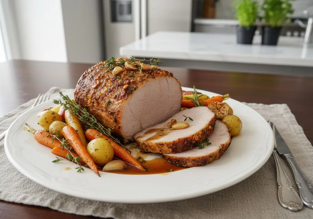 Rôti de Porc Traditionnel au Thym et à l'Ail
