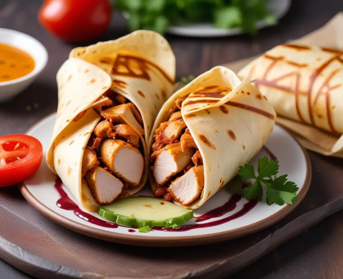 Wrap au Poulet Croustillant et Sauce Barbecue