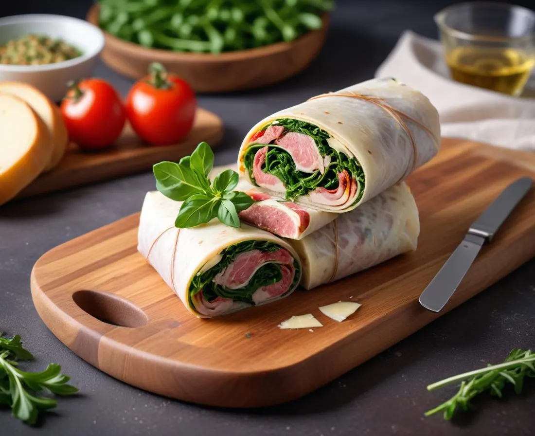 Wrap à la Viande des Grisons, Roquette et Parmesan