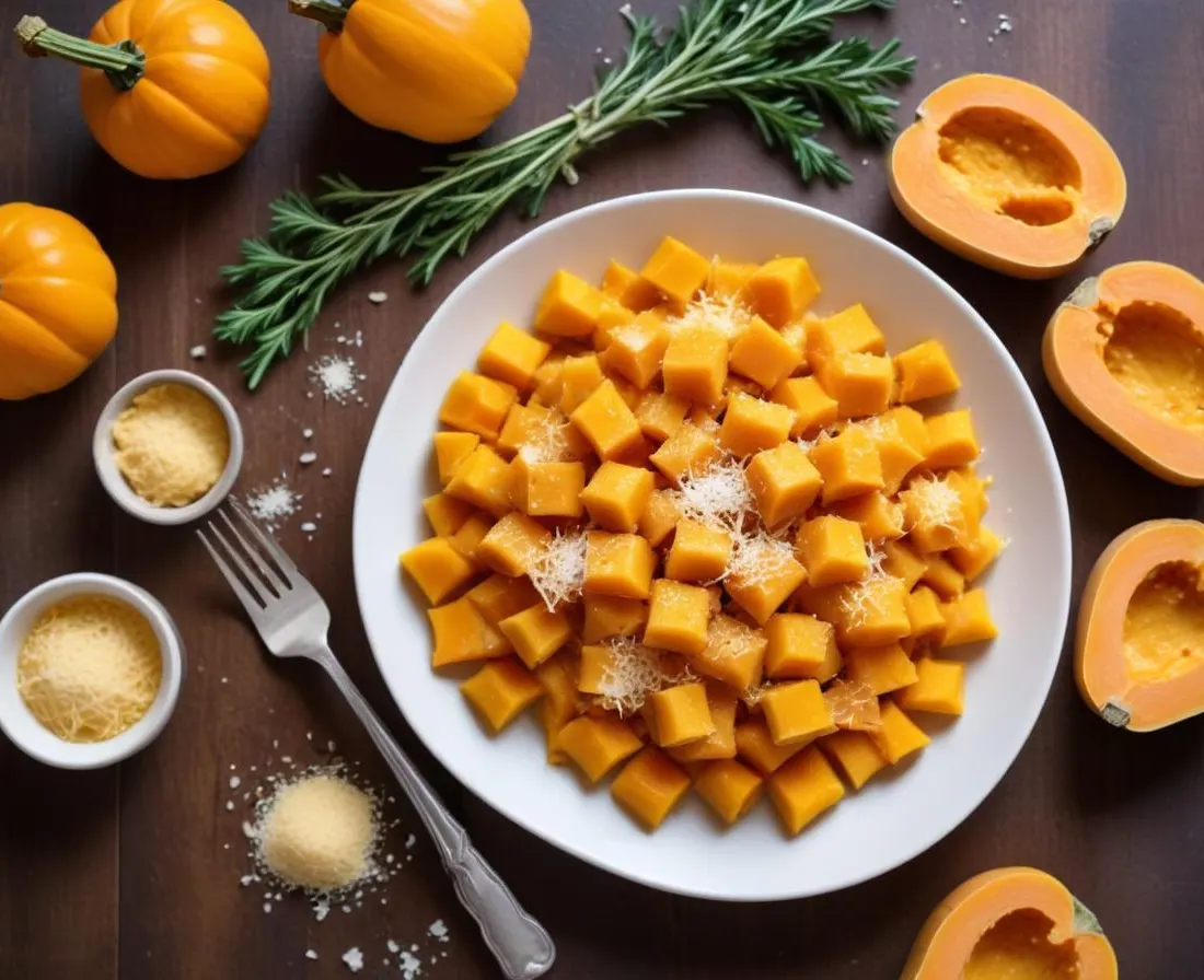 Pâtes Crémeuses à la Courge Butternut et Parmesan