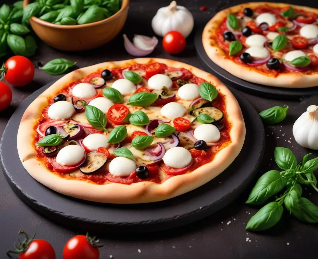 Pizza Estivale aux Légumes Grillés et Mozzarella