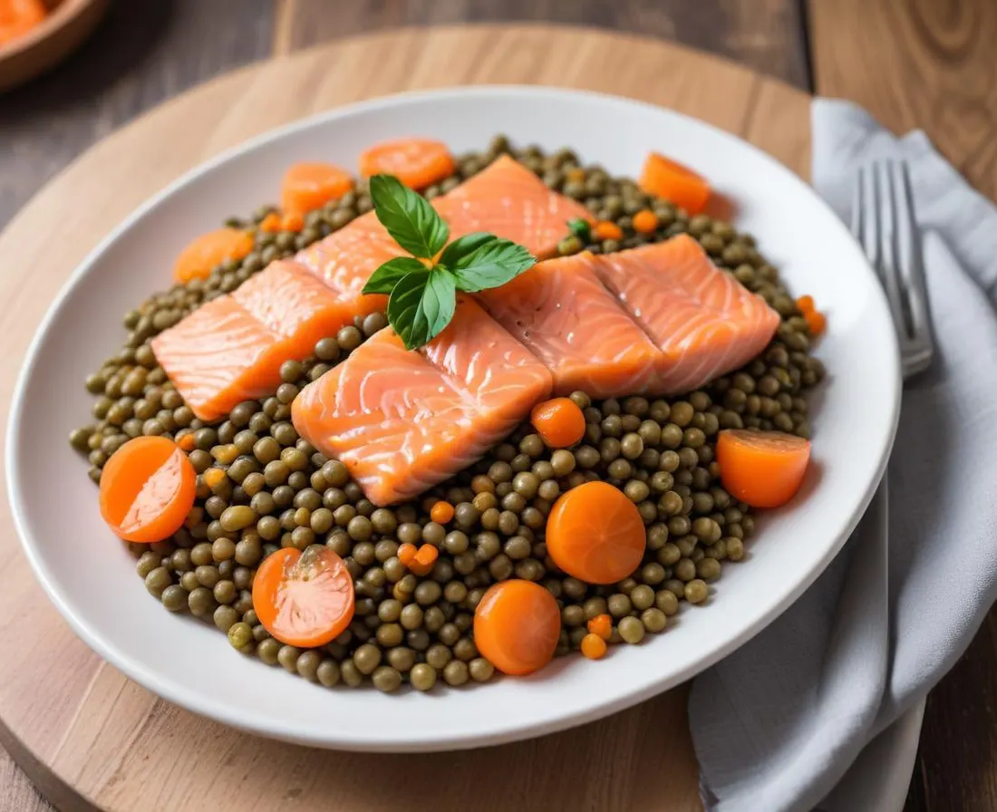 Salade de Lentilles au Saumon Fumé et Aneth