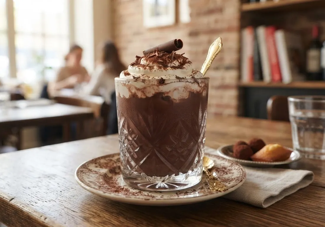 Chocolat Chaud Glacé Onctueux à l'Ancienne