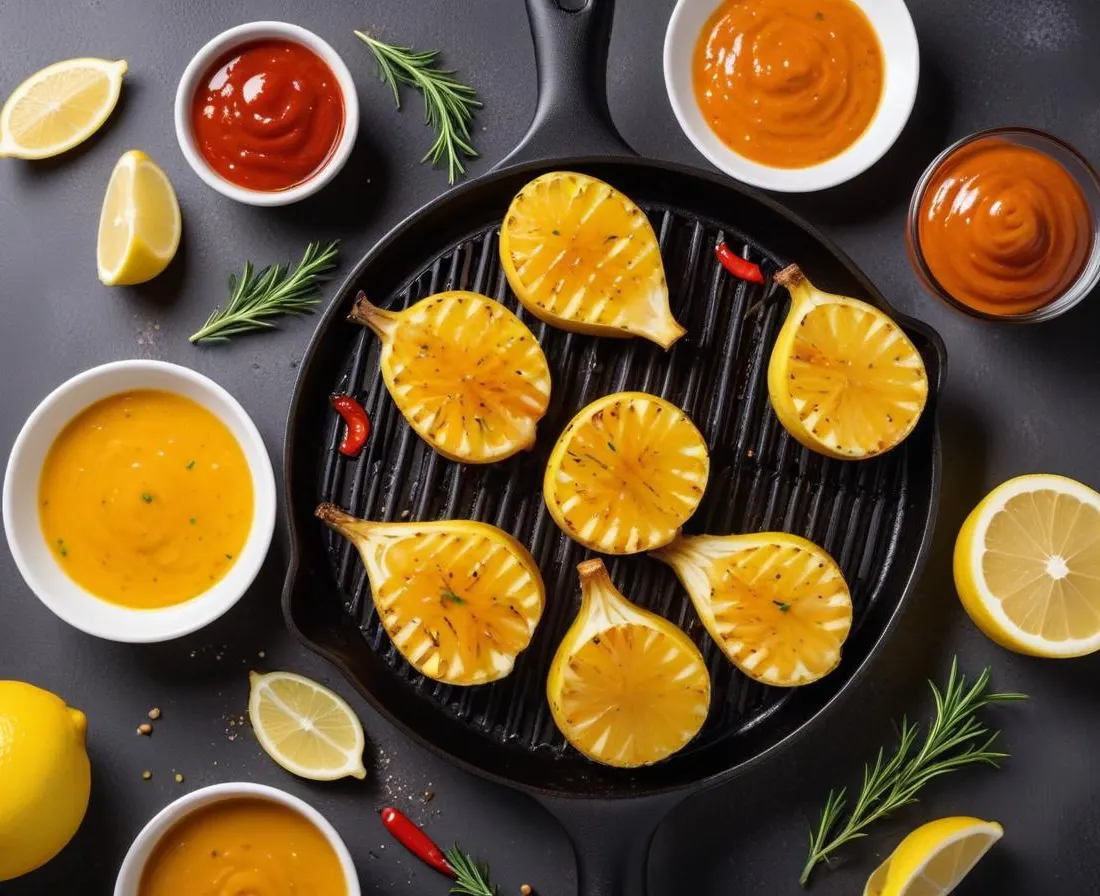 Artichauts grillés sauce citronnée