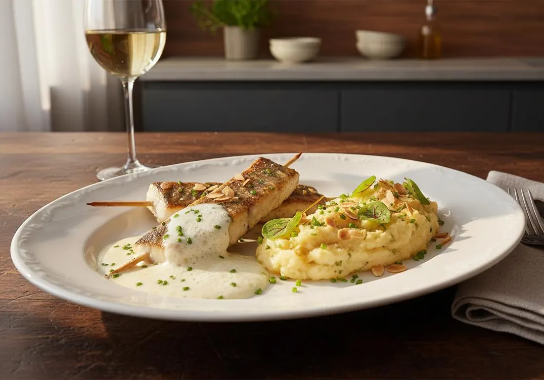 Brochet de Loire au Beurre Blanc et Mousseline de Panais à l'Air Fryer